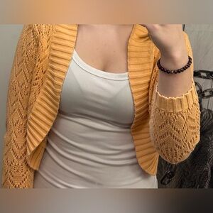 White Stag Coral Open-Knit Cardigan